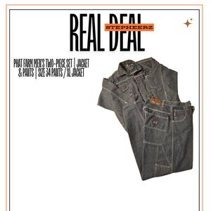 Phat Farm Men’s Two-Piece Set | Jacket & Pants | Size 34 Pants / XL Jacket